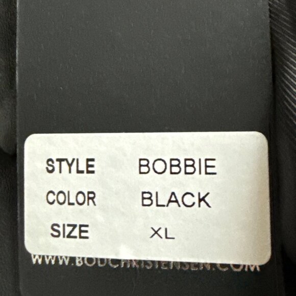 Bod & Christensen Laser-Cut Black Leather Jacket Floral Design Size XL New - Picture 6 of 7